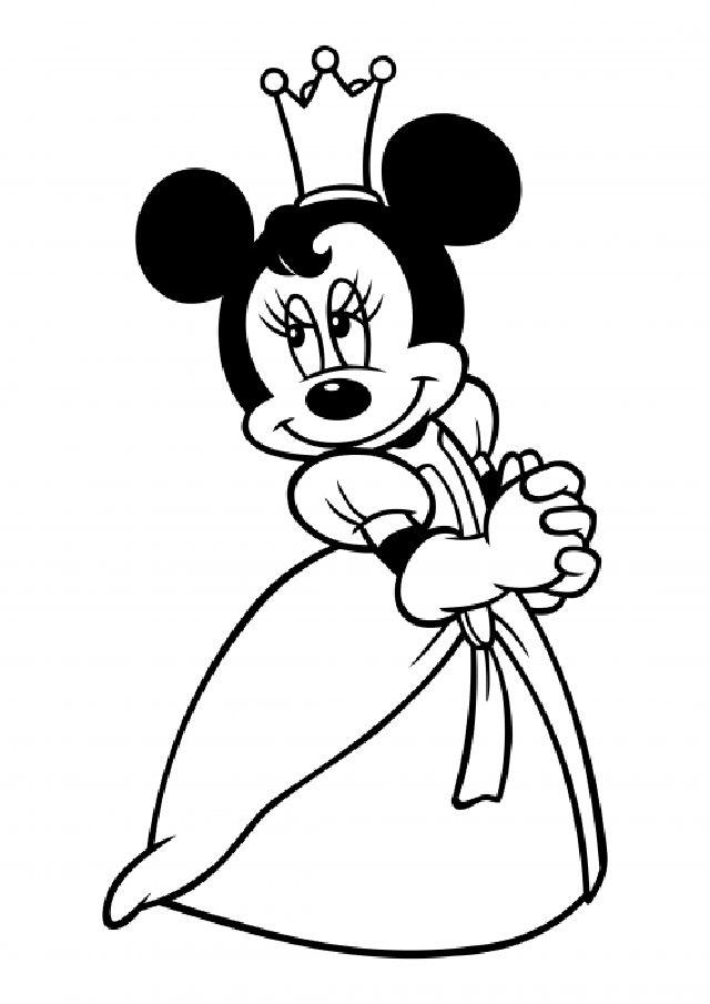 Princess of France Minnie Mouse Coloring Sheet