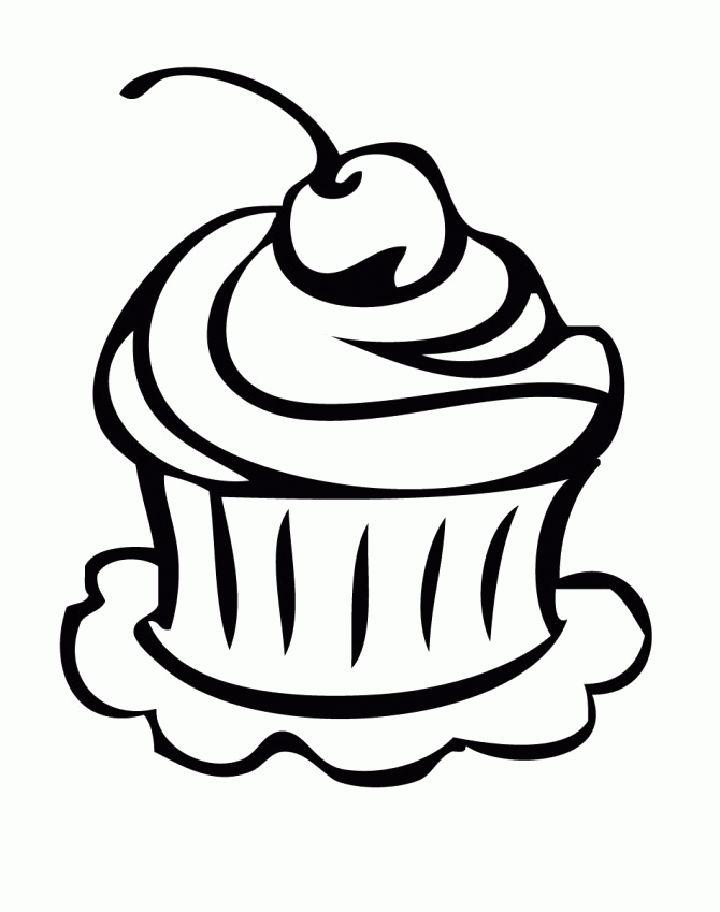 Printable Cupcake Pictures to Color