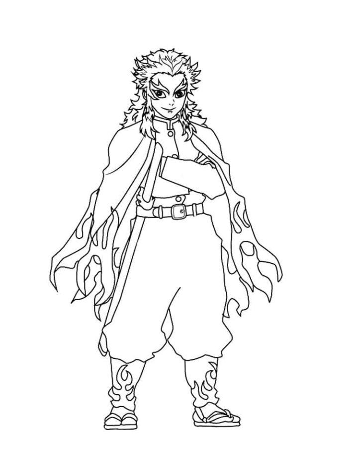 Tanjiro Kamado from Demon Slayer Coloring Page  Easy Drawing Guides