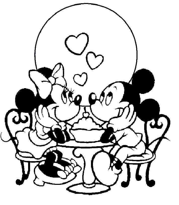Printable Disney Valentine Coloring Pages