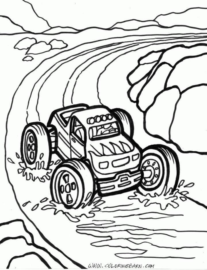 Printable Dragon Monster Truck Coloring Pages