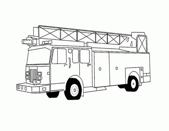 Printable Fire Truck Coloring Pages for Kids