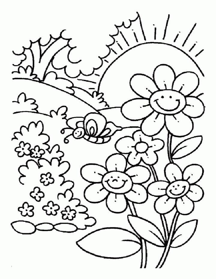 Printable First Day Of Spring Coloring Pages