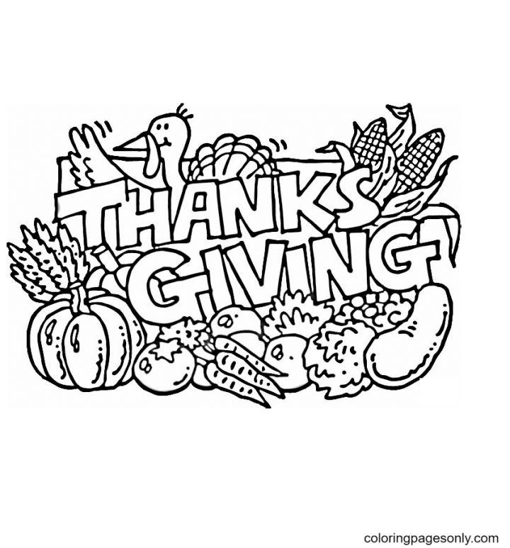 Printable Give Thanks Coloring Pages