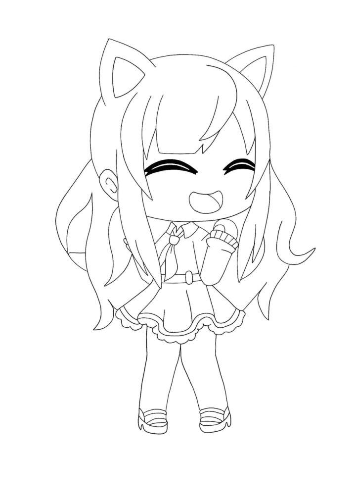 Printable Kawaii Girls Coloring Pages