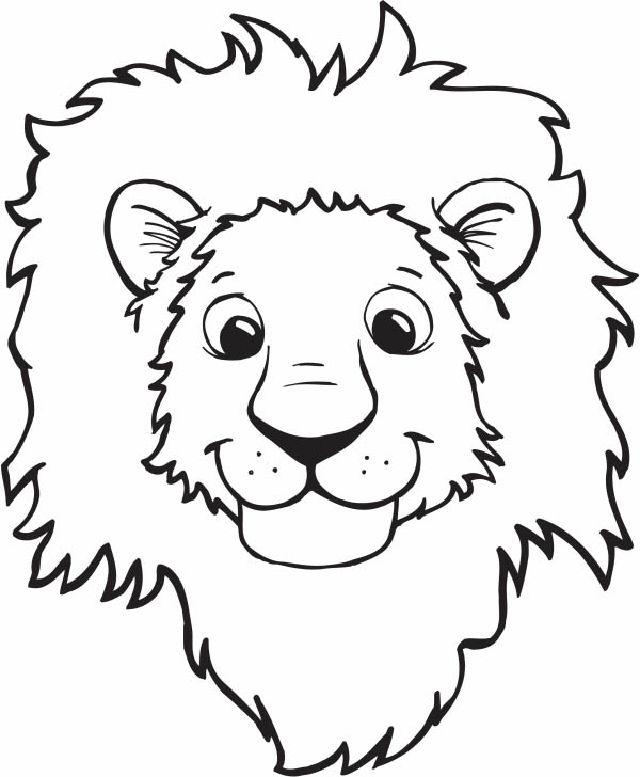 Printable Lion Face Coloring Pages