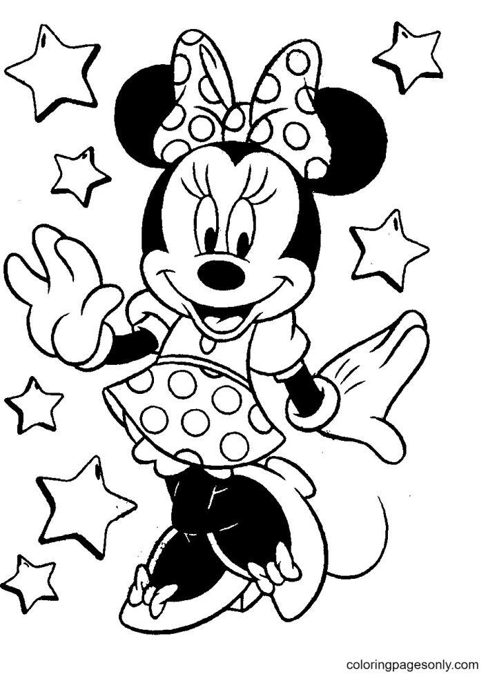 Printable Minnie Mouse Birthday Coloring Page