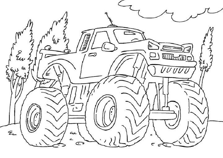 bigfoot monster truck coloring pages
