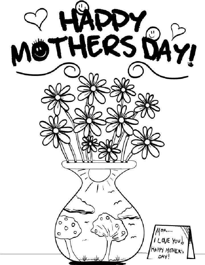 Printable Mothers Day Coloring Pages for Kids