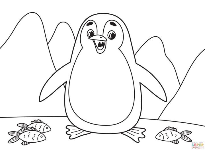 Printable Penguin Coloring Sheet