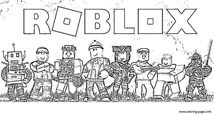 Printable Roblox Team Coloring Page