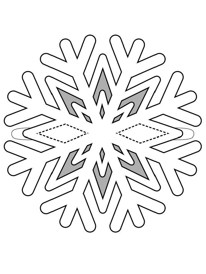 Printable Snowflake Coloring Sheet