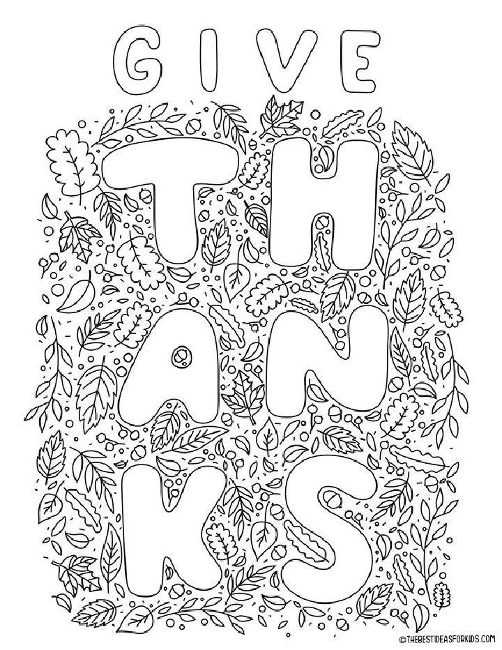 Printable Thanksgiving Coloring Book Pages
