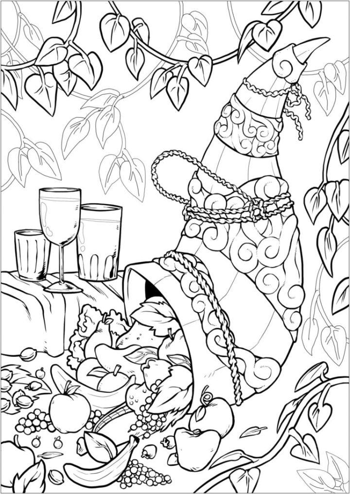 Printable Thanksgiving Coloring Pages for Adults
