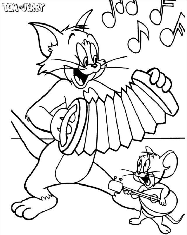 Printable Tom and Jerry Coloring Page