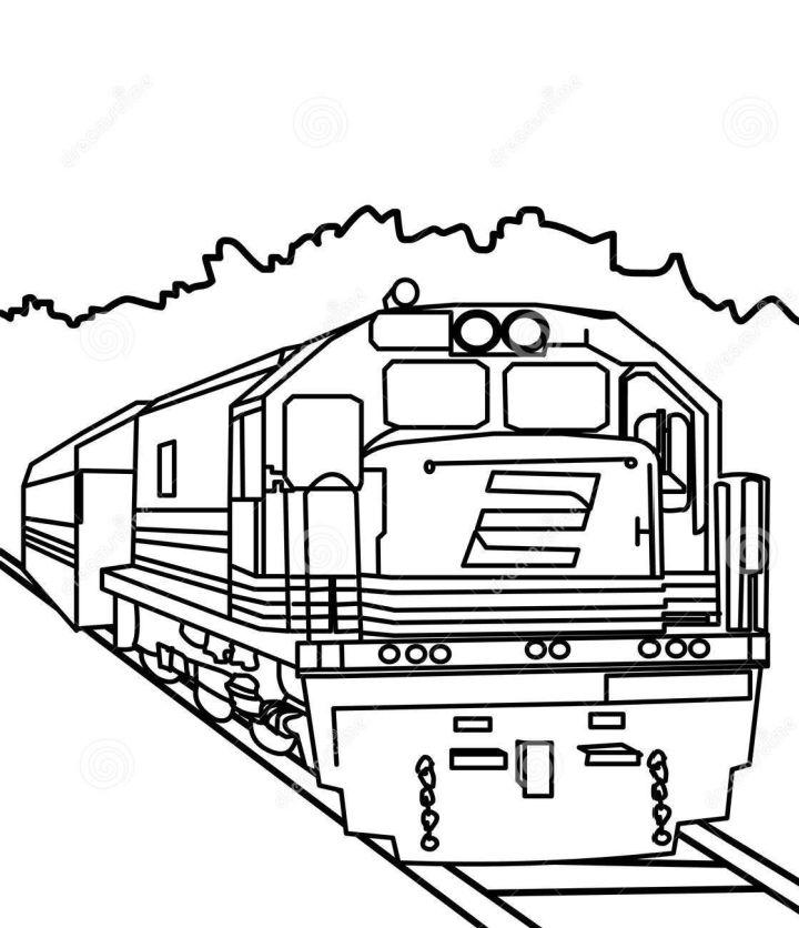 Printable Train Coloring Pages for Little Ones