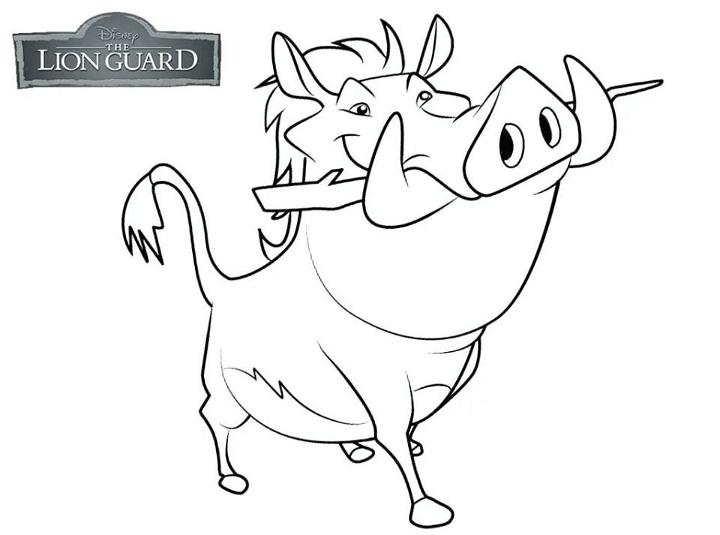 Pumba Lion Guards Coloring Pages