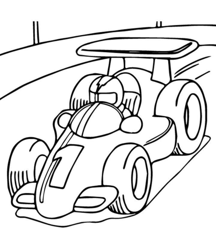 Race Car Coloring Pages for Little Ones