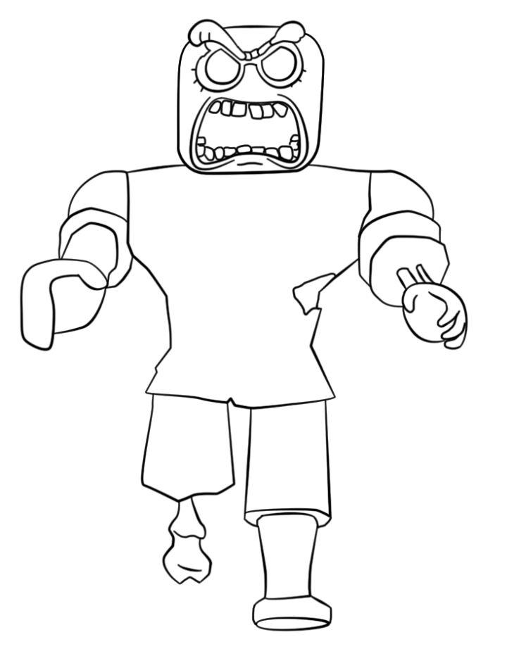 Noob from Roblox Coloring Pages - Get Coloring Pages