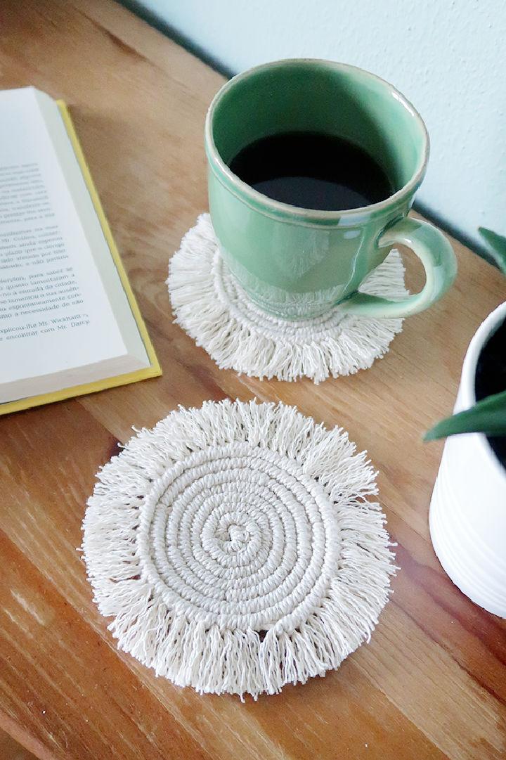 Round Macrame Boho Coasters