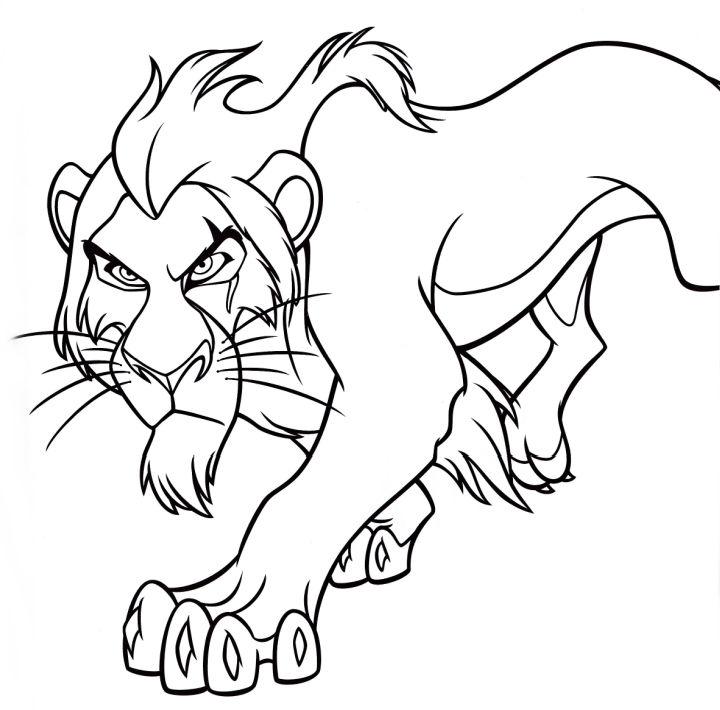 Scar Lion King Coloring Book Pages