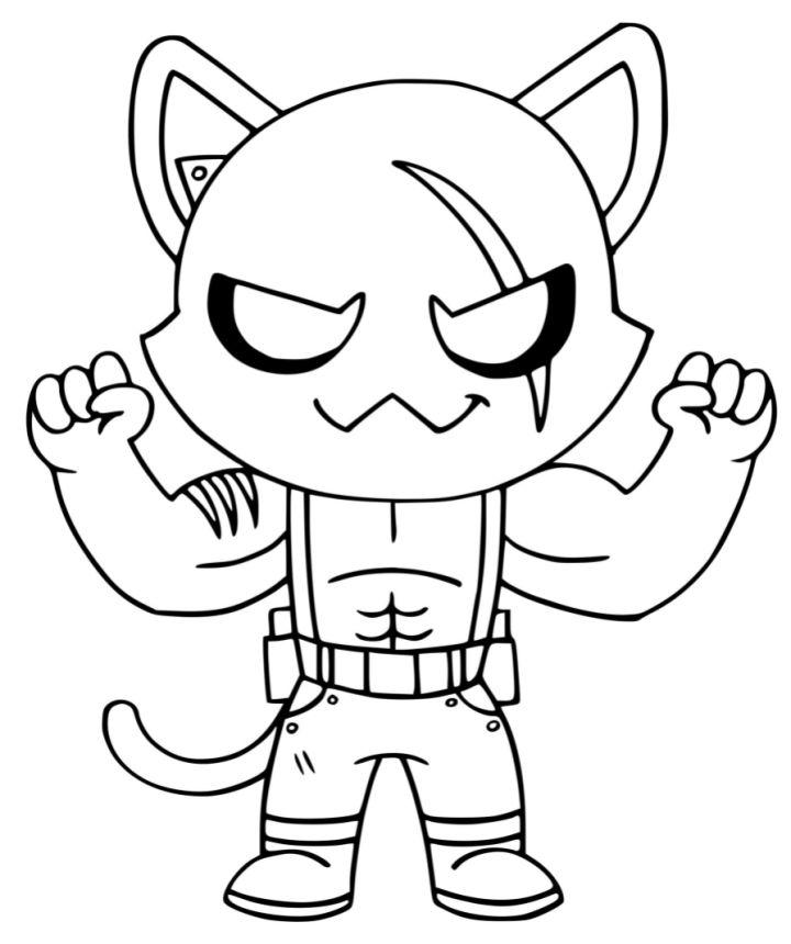 Shadow Meowscles Fortnite Coloring Pages