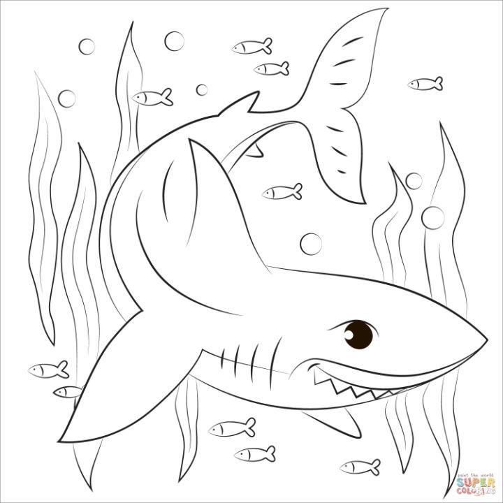 Shark Coloring Pages for Little Ones