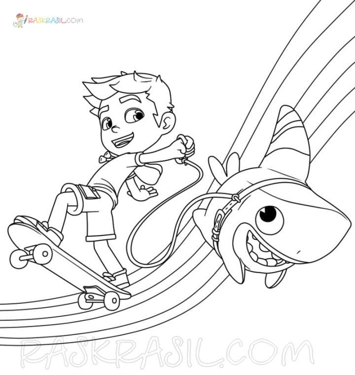 Sharkdog Coloring Pages and Activities