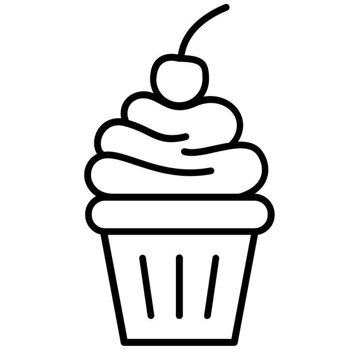 Simple Cupcake Coloring Pages for Little Ones