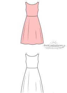 30 Easy Dress Drawing Ideas - How to Draw a Dress