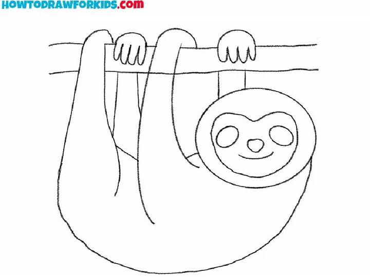 Simple Sloth Drawing