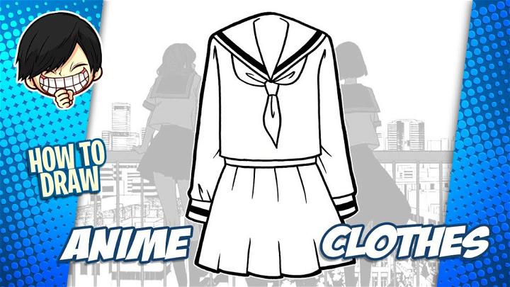 Sketch Of Anime Dress