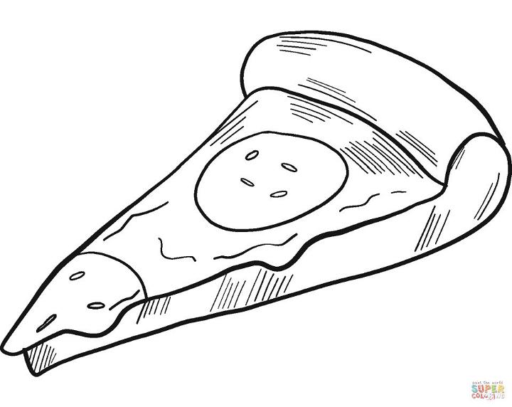 Slice of Pizza Coloring Page