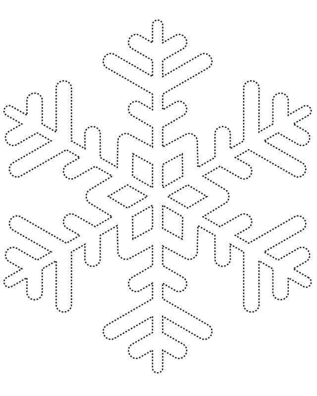 Snowflakes Coloring Tracer Pages and Posters