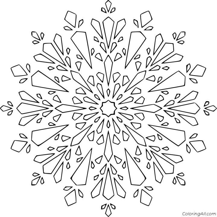 Snowflakes Mandala Coloring Page for Little Ones