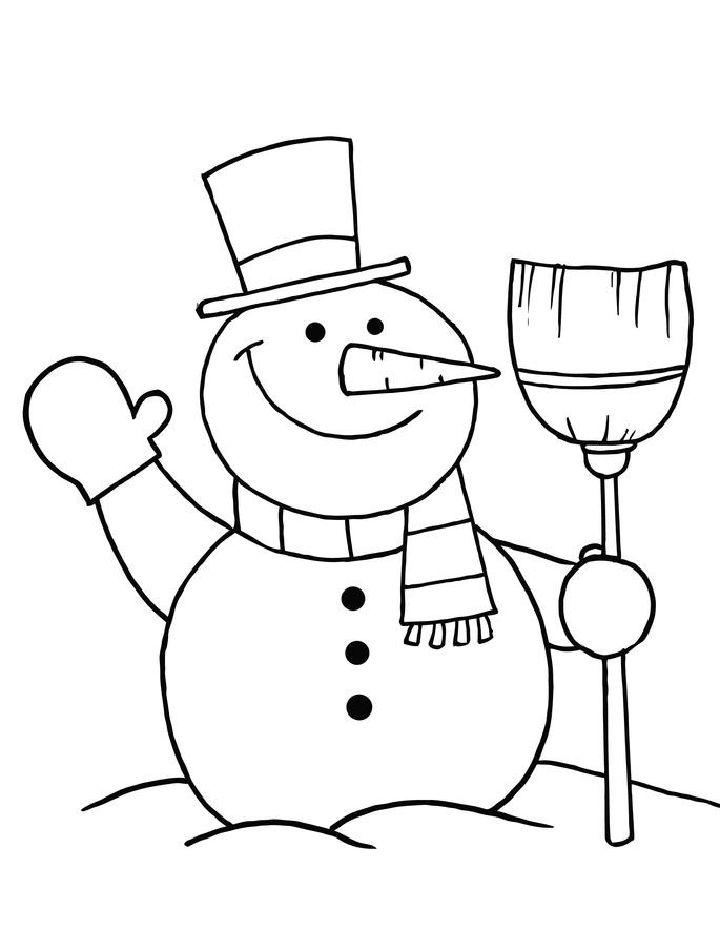 Snowman Coloring Pages, Tracer Pages, and Posters