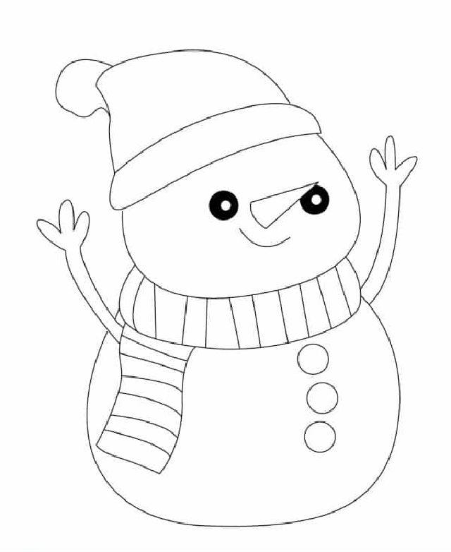 Snowman Coloring Pages for Preschoolers