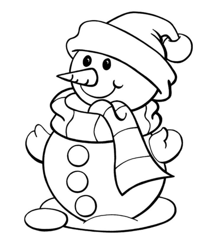 Snowman Coloring Pages for Toddler To Color
