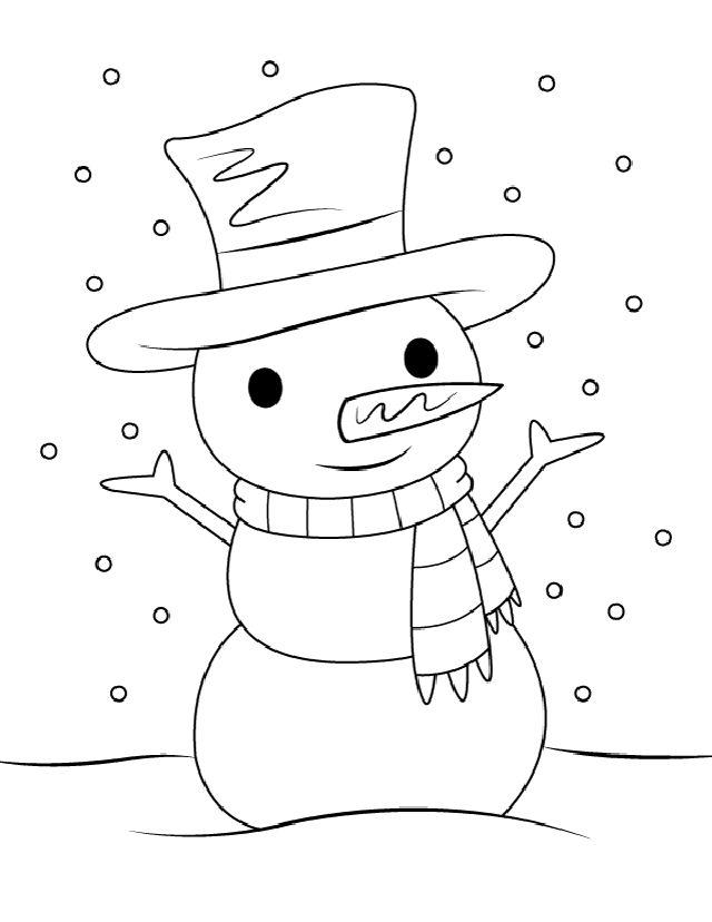 Snowman Pictures To Color