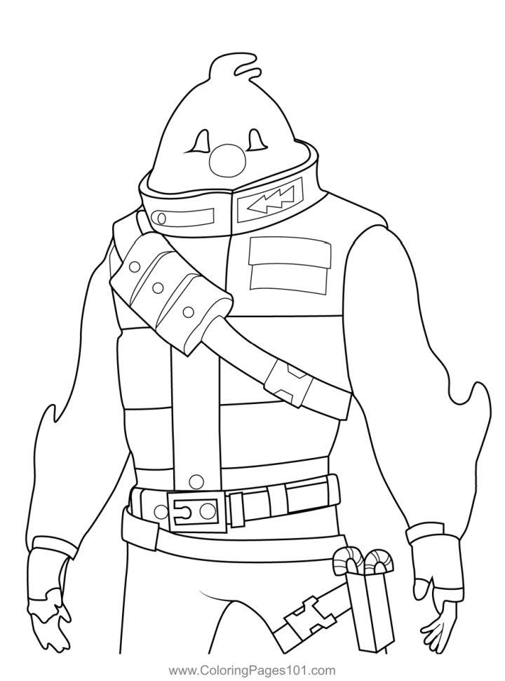 Snowman Skin Fortnite Coloring Page