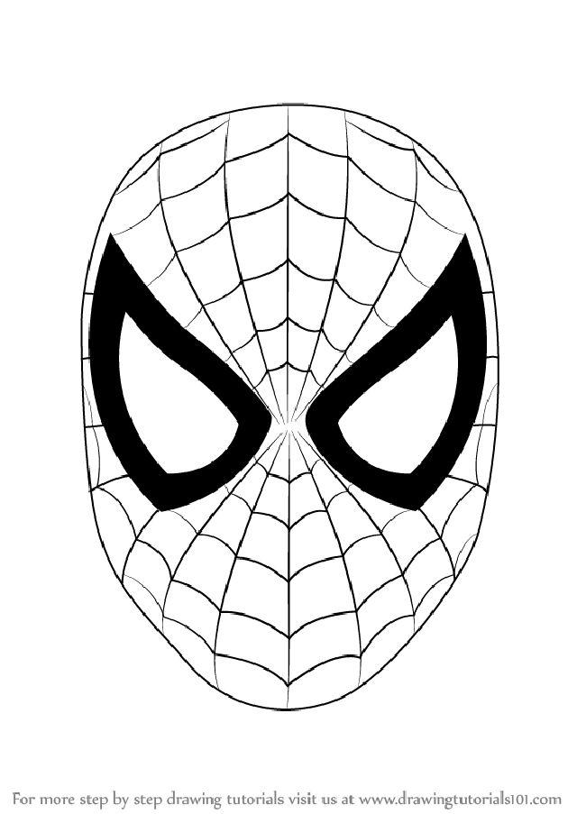 Spider Man Mask Drawing
