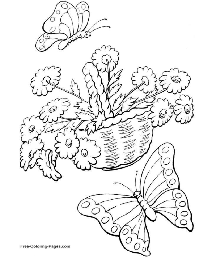 Spring Coloring Book Pages