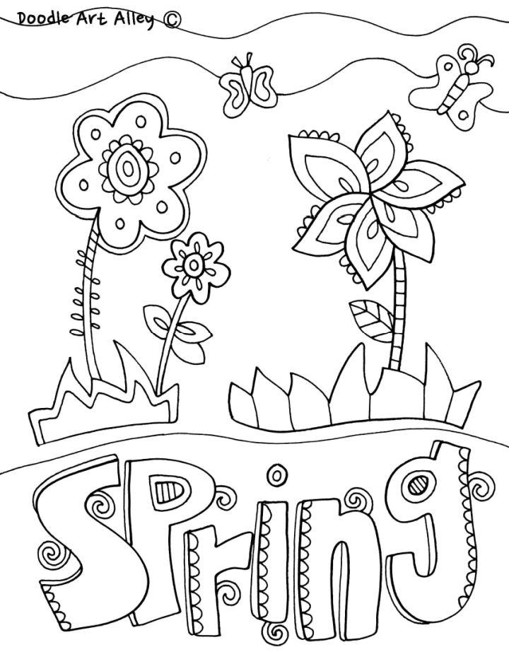 Spring Coloring Pages Printable and Activities
