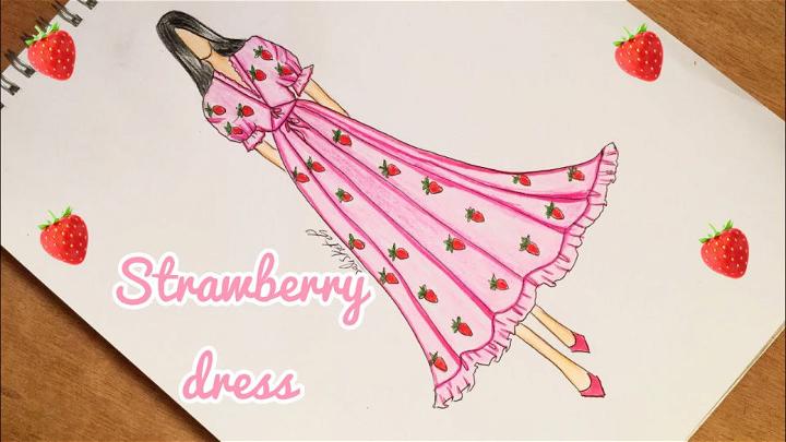 Strawberry Dress Drawing