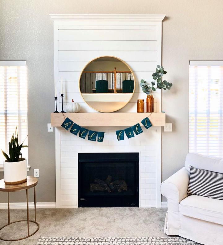 Subway Tile Fireplace On A Budget