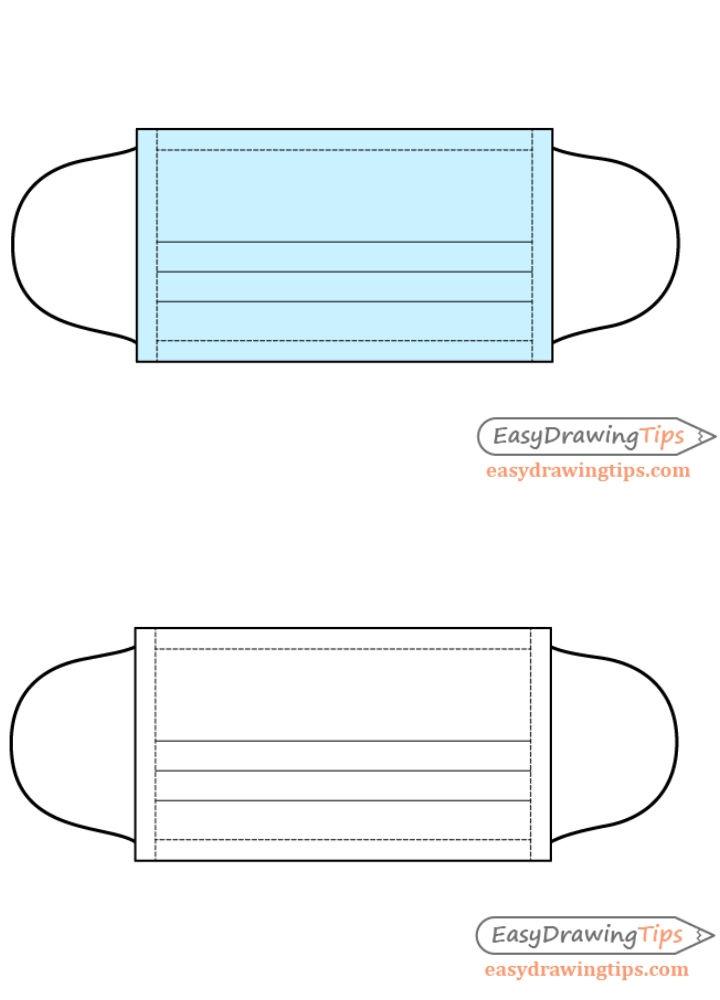 Surgical Face Mask Drawing