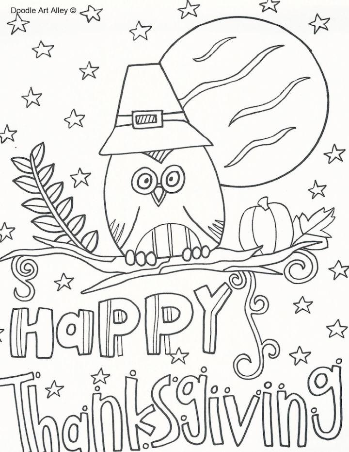 Thanksgiving Coloring Tracer Pages and Posters
