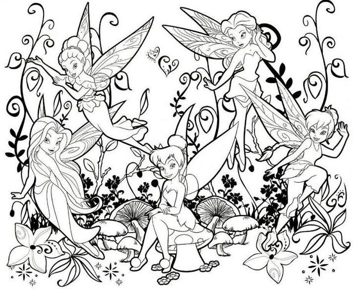 Tinkerbell Fairy Coloring Pages to Print Out