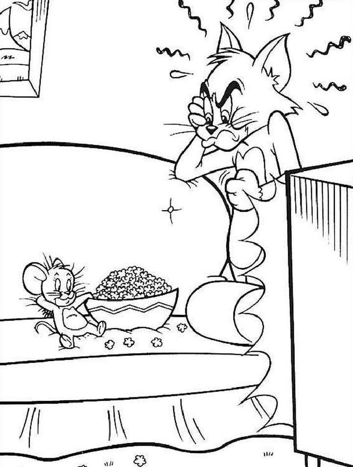 Tom and Jerry Coloring Pages Aesthetic