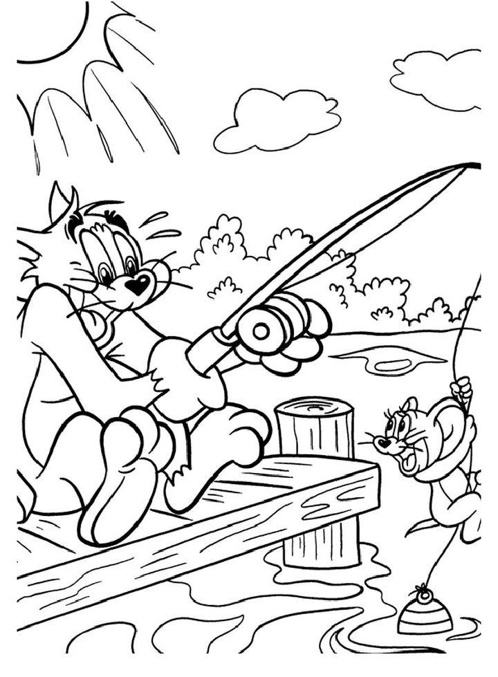 Tom and Jerry Coloring Pages for Little Ones